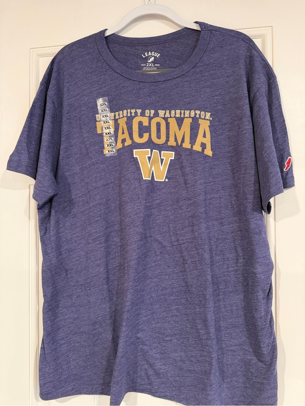 League Heather Purple University of Washington Tacoma T-Shirt with Gold Logo